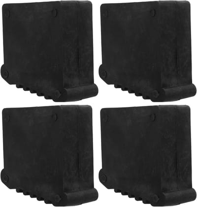 Universele Laddervoeten - Ladderdoppen Antislip - Vloeren Beschermen - Robuust Rubber Materiaal - 8.8x8x3.5cm - Zwart
