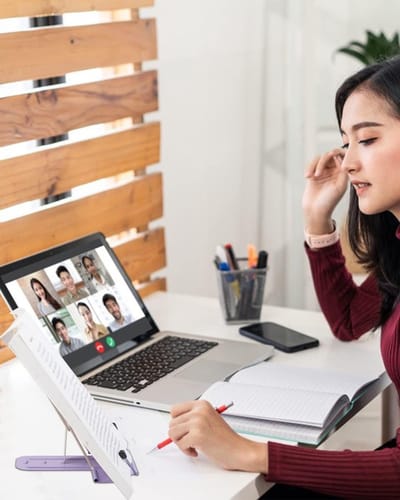 Multifunctionele Verstelbare Boekensteunen voor Studie, Kookboeken, iPad en Notities - Ideaal voor Kantoor en School in Milky White en Paars
