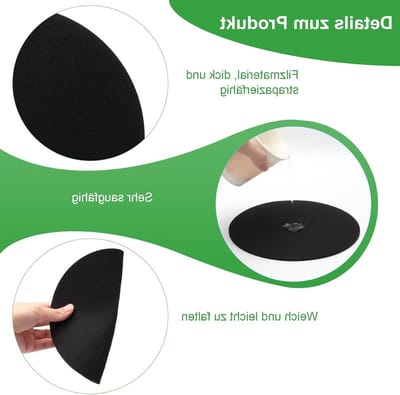 Set van 6 Grote Vilt Onderzetters Rond Wasbaar en Herbruikbaar voor Glazen, Potten en Vazen - Ideaal als Tafelbeschermer (20cm)