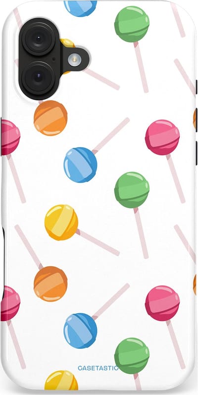Casetastic hoesje geschikt voor Apple iPhone 16 Plus - MagSafe - Dubbellaagse bescherming - Lollybom - Fashion Case - Wit