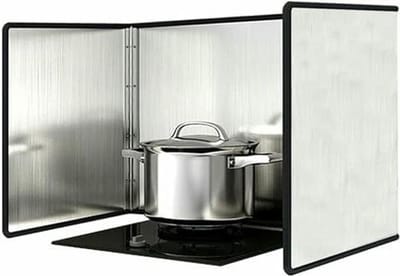 Opvouwbare Spatscherm - Vetvanger Keuken - Koken Zonder Vlekken - Roestvrij Staal - Compact Opvouwbaar - Zilver