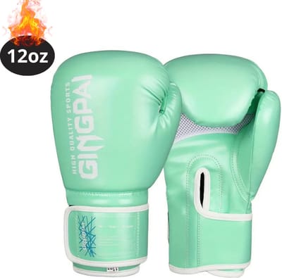 Nivard Bokshandschoenen - Kickboks Handschoenen - Boxing Gloves Set - Vecht Handschoenen - Heren - Dames - Fris Groen - 12 oz