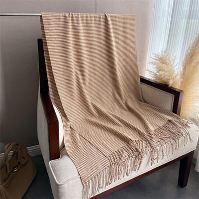 Écharpe d'hiver à chevrons de luxe en imitation cachemire pour femme Design Pashmina chaud Écharpes à longues franges Châle féminin Foulard Bufanda 194x64cm gray