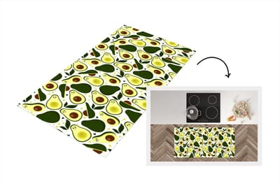 Keukenloper - Loper keuken - Patroon - Avocado - Fruit - Patroon - 120x60 cm - Keukenloper vinyl