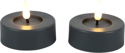 Countryfield Led Tealight Maxi Grijs 2 stuks Ø 6,5 cm