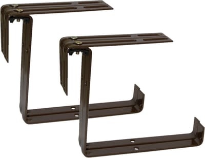 Geli Balkonbeugel - 4x - voor railing t/m 14 cm - bruin - bloem/plantenbakken ophang beugel