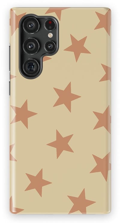 DripCase Hoesje Samsung Galaxy S22 Ultra | Sterren Design | Magnetisch Opladen | 2-in-1 Ontwerp | Stars Backcover Amber Dust