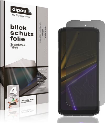 dipos – Matte Privacy Screenprotector geschikt voor Doogee Blade 20 Max | Anti-Spy Beschermfolie