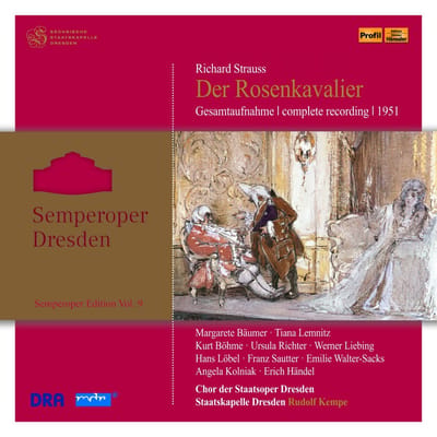 Emilie Walter-Sachs, Angela Kolniak, Erich Händel, Chor der Staatsoper Dresden, Staatskapelle Dresden, Rudolf Kempe - Strauss: Der Rosenkavalier (4 CD)