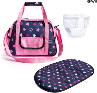 RFWR® Luiertas voor poppen met verschoningsmatje en accessoires