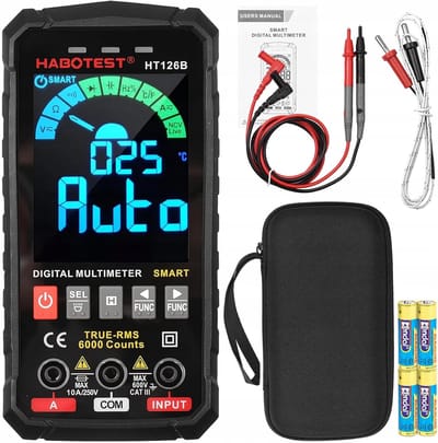 Digitale Multimeter - Universele Tester - Elektrische Metingen - Compact Ontwerp - Zwart