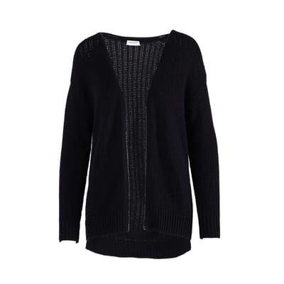 Saint Laurent lange collegecardigan met zwarte kettingdetails - jaren 2010