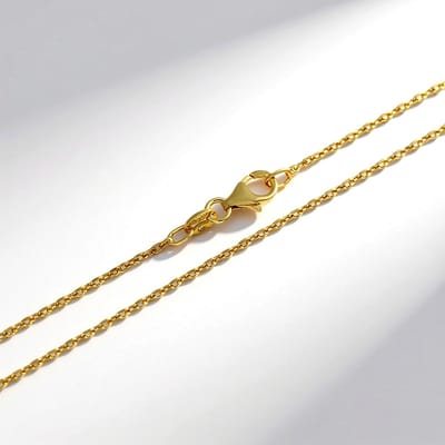 Cavill - Vergulde Sterling Zilveren Ketting 60 cm - Fijne Erwtenketting met Karabijnsluiting - Minimalistische Elegante Halsketting Voor Dames