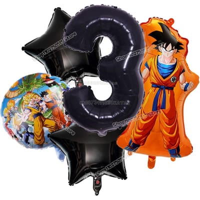 Anime Son Goku Kinderverjaardag Decoratie Dragon Ball Nummer Ballonnen Collectie Jongen Meisje Feestartikel Cartoon Babyborrel Verjaardagsdecor