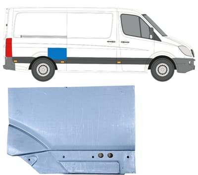 Reparatiepaneel achterspatbord voor Mercedes Sprinter 2006-2018 / Rechts
