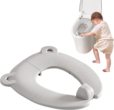 Toiletbril voor reizen - Draagbare potkussen - Zindelijkheidstraining kind - Opvouwbaar en antislip - 185 x 155 cm - Zwart