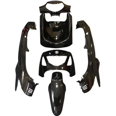 p2r kuipenset voor honda 125 sh scooter 2001 tot 2012 glanzend zwart 6 stuks nieuw