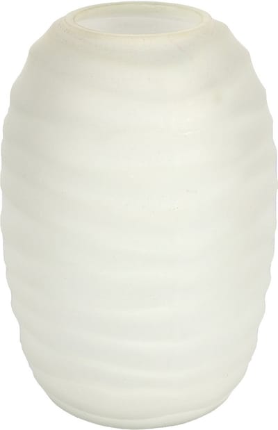 Countryfield Bloemenvaas Evita - ivoor wit - mat glas - 15 x 22 cm