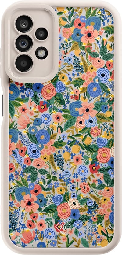 Casimoda® hoesje - Geschikt voor Samsung Galaxy A23 - Floral Garden - Zwart TPU Backcover - Bloemen - Multi