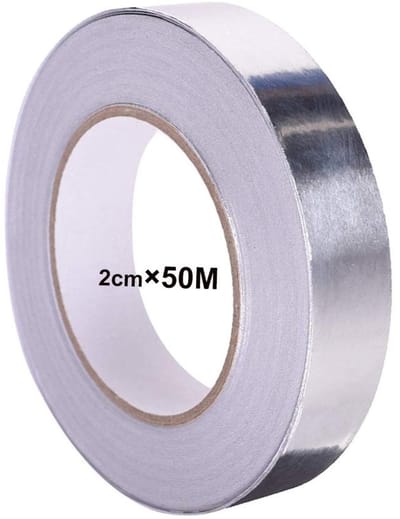 Cosensi - 50M Aluminium Plakband - Geleidende Tape - Voor Reparatie - Zilver - Isolatie Tape - Ideaal voor Buizen en Afdichting