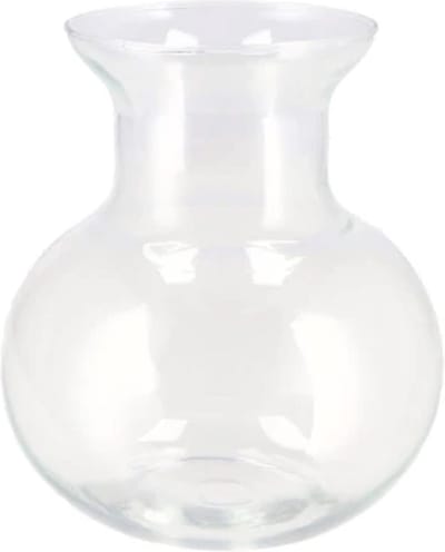 DK Design Bloemenvaas Mira - bol vaas model - transparant glas - 25 x 27 cm - boeketvazen
