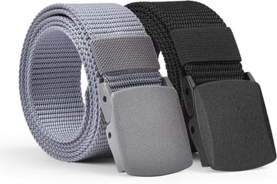Verstelbare Nylon Canvas Golfriem voor Mannen, Op maat gesneden Webriem zonder Gaten, Automatische Gesp en Comfortabele Pasvorm