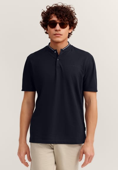 Bugatti Herren Poloshirt met een collegekraag