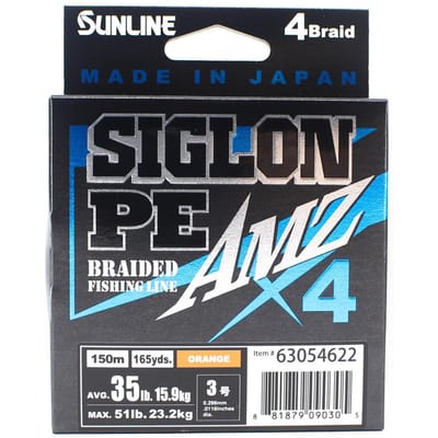 Sunline PE Line X4 Siglon AMZ 150M PE 3 35LB Oranje (0305) oranje