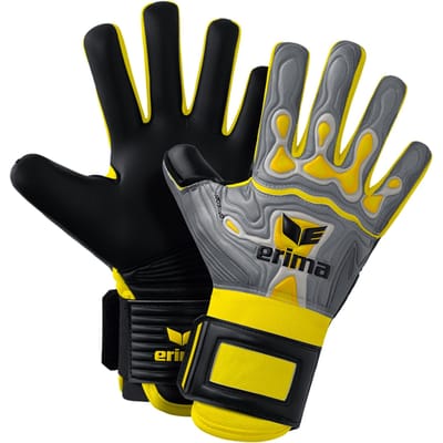 Erima Flex-Ray Hardground Keepershandschoenen Kinderen - Grijs / Geel | Maat: 4