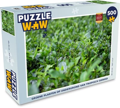 Puzzel Groene planten op ondergrond van tropisch gebied - Legpuzzel - Puzzel 500 stukjes