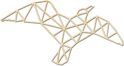 Decoratief Beeld - Geometrische Dieren - Hout - Hout-kado - 54 X 41 Cm