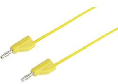 VOLTCRAFT MSB-300 Meetsnoer Banaanstekker 4 mm Silicone 1.00 m Geel 1 stuk(s)