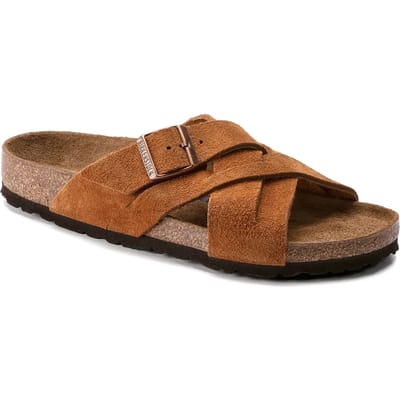 Suède leren sandalen Birkenstock Lugano