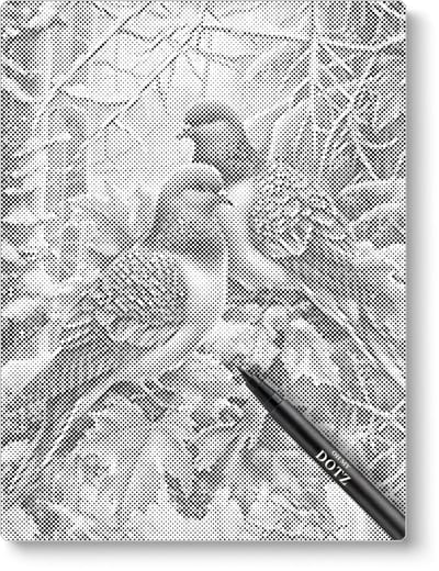 Duiven In De Winter | Dot painting | 30x40cm | Dot painting | Oh My Dotz | Dots stippen | Diamond painting & Schilderen op nummer alternatief | Happy hobby