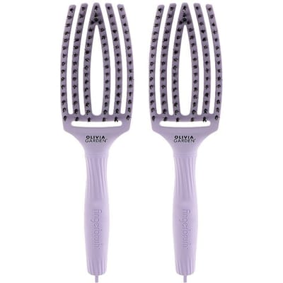 2x Olivia Garden Fingerbrush Care Iconic Boar&Nylon Bloom Lavender