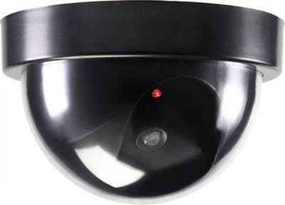 Dummy Camera - Beveiliging buiten en binnen - Beveiligingscamera - Met LED indicator - Zonder baterijen - Nep camera - 35W - Rond - Zwart - Plastic