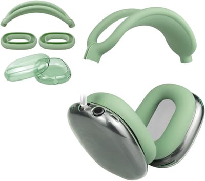 Beschermset voor AirPods Max 2/1 - Hoofdband Cover, TPU Case en Silicone Oorkussens, Zweetbestendig en Wasbaar