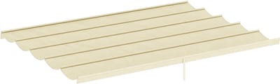 3,5x2,6m Uitschuifbaar Techno-doek voor pergola met 4x3 schoonmaakdoek en 10 afvoergaten Crème