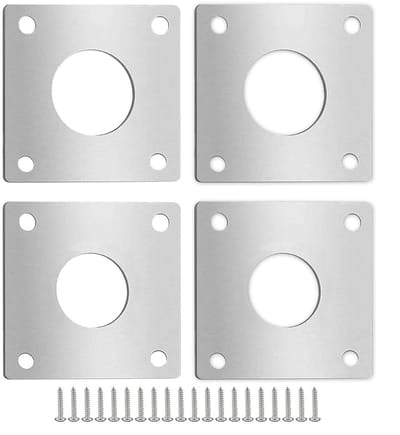 Dailygoods- Spechtbescherming Roestvrij Staal - Beschermplaat 28 mm/32 mm - Nestkast Accessoires - 4 Stuks - Weerbestendig - Eenvoudig te Monteren - Vogelhuisbescherming