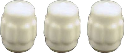 QlinQ Deurbuffer - 3x - deurstopper - wit - kunststof - 55 x 40 mm - schroefbevestiging - afdekkap