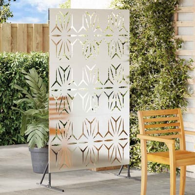 vidaXL - Privacyscherm - 100 - x - 50 - x - 180 - cm - Roestvrij - staal - zilver