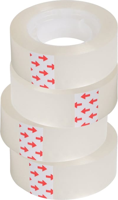 Plakband rolletjes - voor in plakbandhouder - 20x - transparant - 15mm x 30m