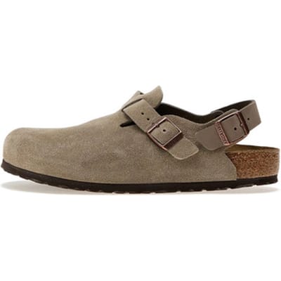 Klompen BIRKENSTOCK Tokio Suede Leather Taupe