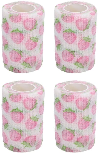 Dailygoods- Verband 4 Stuks - Dierenarts Wikkelverband - Zelfklevend - Niet-geweven - 7,5 cm Breed - Goed Fixatie-effect - Dierenverband