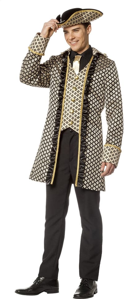 Wilbers & Wilbers - Middeleeuwen & Renaissance Kostuum - Baron Du Bluf Jas Man - - Maat 50 - Carnavalskleding - Verkleedkleding