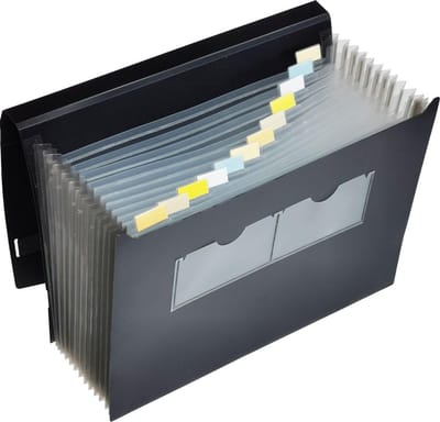 EXXO-HFP # 41667 - A4 "GROEI" Vakkenmap - 12 Tabs & 13 Vakken - Zwart - 1 stuks