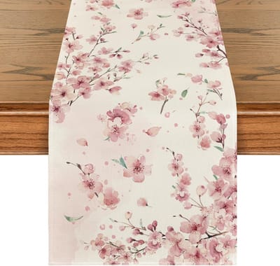 Mode Tafelloper Kersenbloesem takken lente tafelloper seizoensgebonden keuken eettafel decoratie binnen vakantie party decoratie 40 x 300 cm