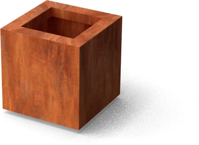 Geroba - Plantenbak Cortenstaal - Lengte: 300 mm - Breedte: 300 mm - Hoogte: 300 mm