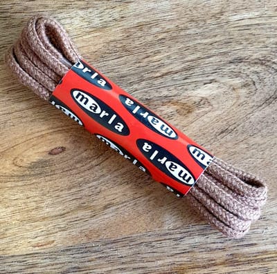 Marla schoenveters - ca 3mm dik (medium rond) - 90 cm Cognac middel bruin - Nederlandse kwaliteit veters - 1 paar