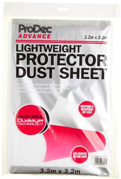 Stofdoek Non-Woven - Afdekzeil Beschermdoek - Verf Spatten Vangen - Waterdichte Coating - 32 x 32 Meter - Wit